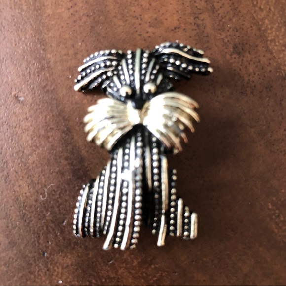 Vintage 1950’s adorable & scruffy little puppy silver brooch - Picture 3 of 7